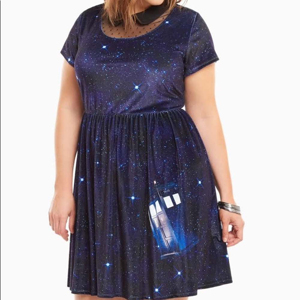Torrid NWT Dr. Who Velvet Skater Dress